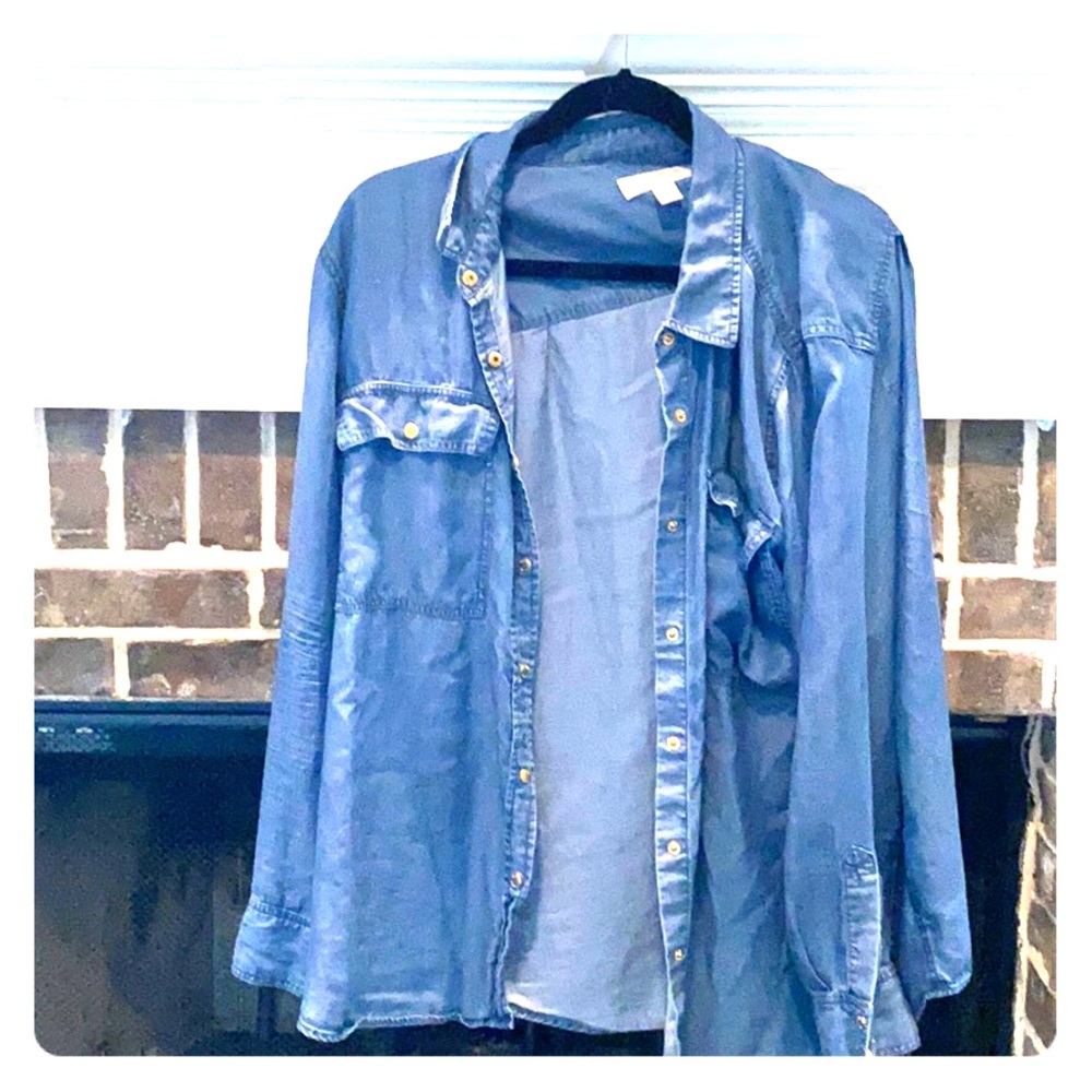 Jean shirt.